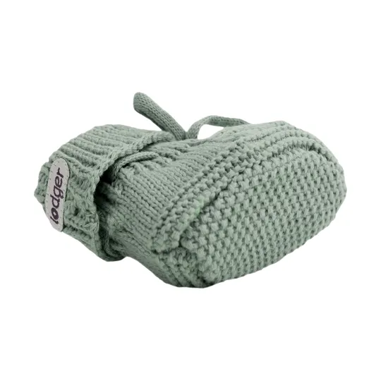 Lodger Gebreide Slofjes Met Kabel - Maat 0-6 Mnd - Silk