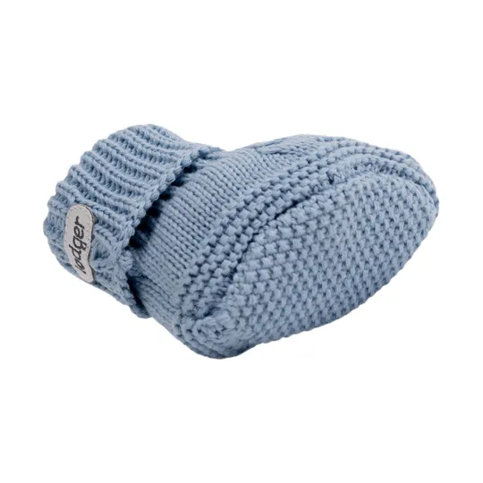 Lodger Gebreide Slofjes Met Kabel - Maat 0-6 Mnd - Blue Fogg