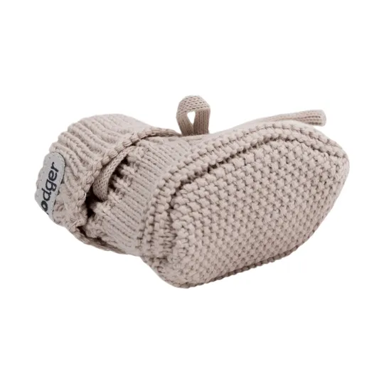 Lodger Gebreide Slofjes Met Kabel - Maat 0-6 Mnd - Birch