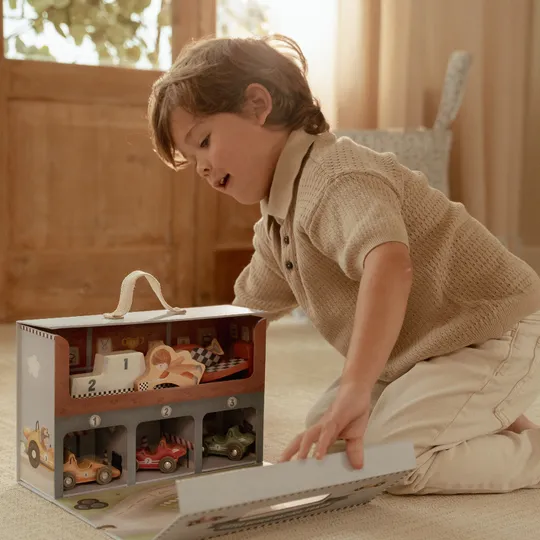 Little Dutch Speelkoffer Racebaan - Hout