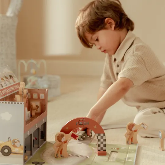 Little Dutch Speelkoffer Racebaan - Hout