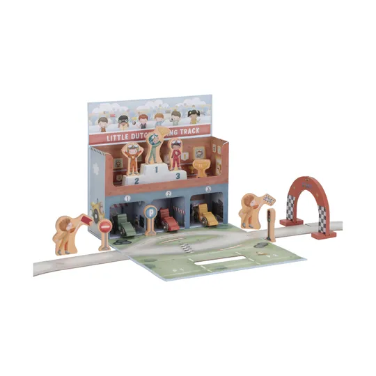 Little Dutch Speelkoffer Racebaan - Hout