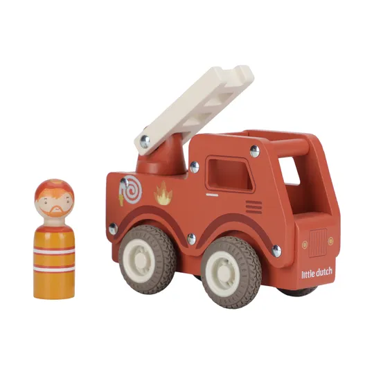Little Dutch Brandweerwagen Inclusief Pegdoll – Hout