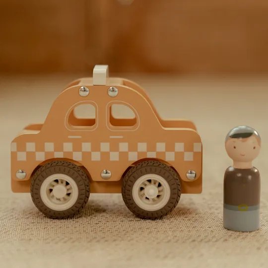 Little Dutch Taxi Inclusief Pegdoll – Hout