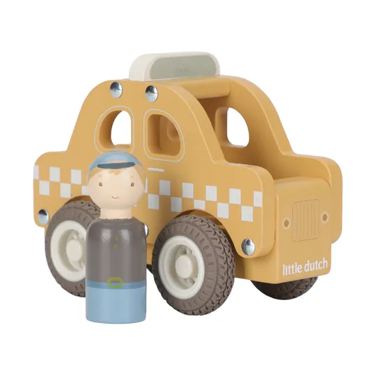 Little Dutch Taxi Inclusief Pegdoll – Hout