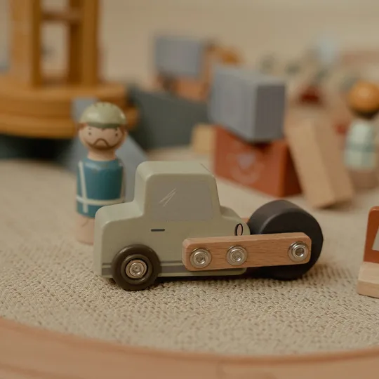 Little Dutch Kraan Set Met Treinbaan 