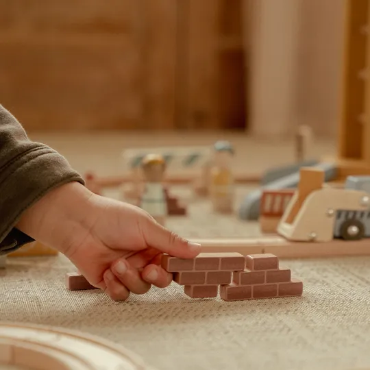 Little Dutch Kraan Set Met Treinbaan 