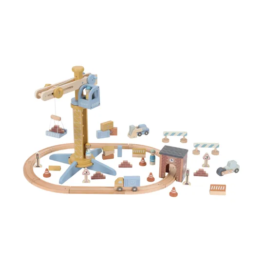 Little Dutch Kraan Set Met Treinbaan 