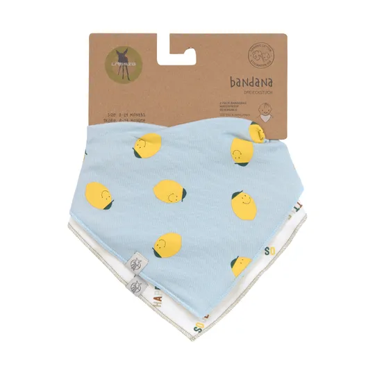 Lässig Bandana Slabbetjes Happy Fruits Lemon – 2 stuks