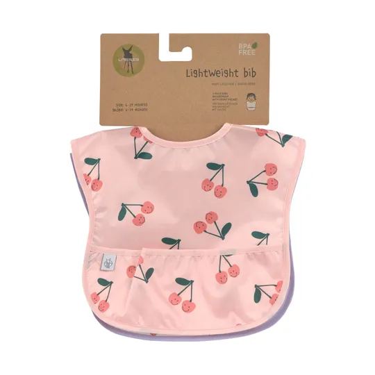 Lässig Lichte Slabbetjes Happy Fruits Cherry – 2 stuks