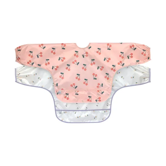 Lässig Slabbetjes met Mouwen Happy Fruits Cherry – 2 stuks