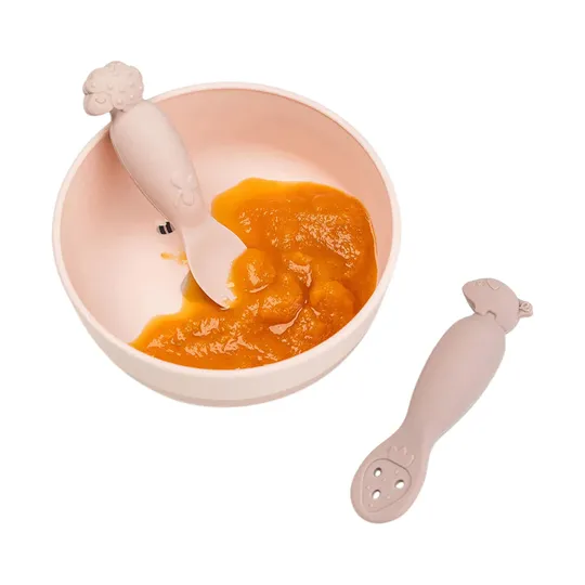 Done By Deer Tiny Farm Oefen Lepel Set - Powder 