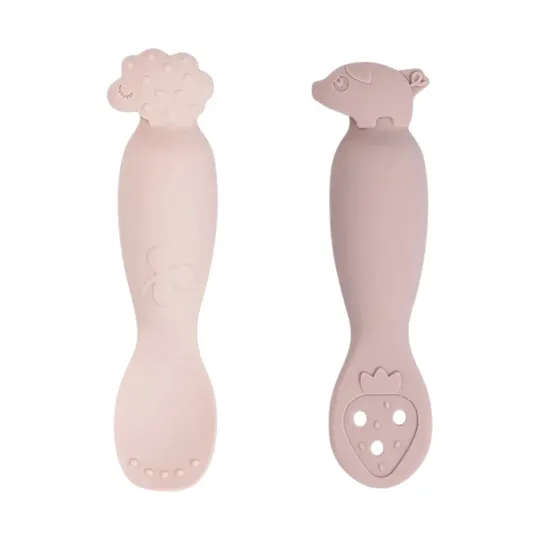 Done By Deer Tiny Farm Oefen Lepel Set - Powder 