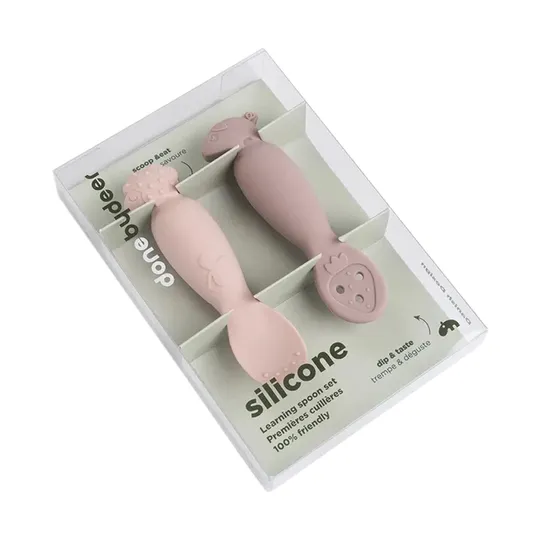 Done By Deer Tiny Farm Oefen Lepel Set - Powder 