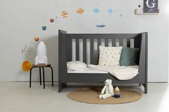 Interbaby Meegroeibed 60 x 120 Incl. Bedbankzijde en 1 Persoons Zijdes Austin