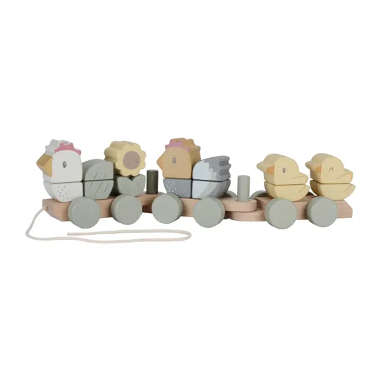 Little Dutch Blokkentrein Kip Little Farm FSC