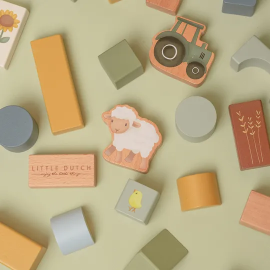 Tiamo Little Dutch Bouwblokken Little Farm FSC