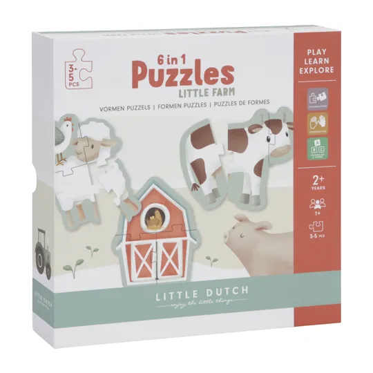 Little Dutch Puzzel 6-in-1 Little Farm FSC