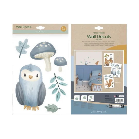 Little Dutch Muurstickers Forest Friends - 3x A4 Size Sheets