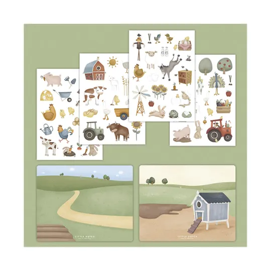 Little Dutch Raamstickers Little Farm