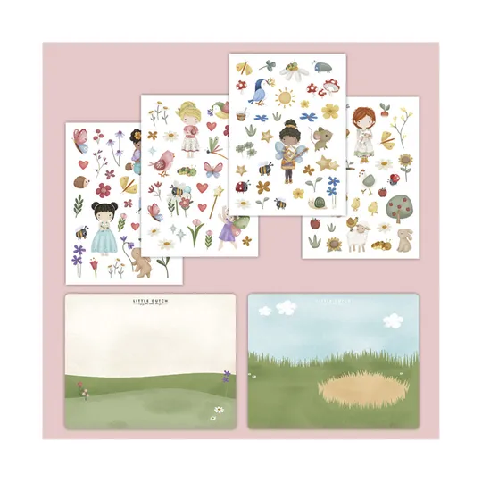 Little Dutch Raamstickers Rosa & Friends