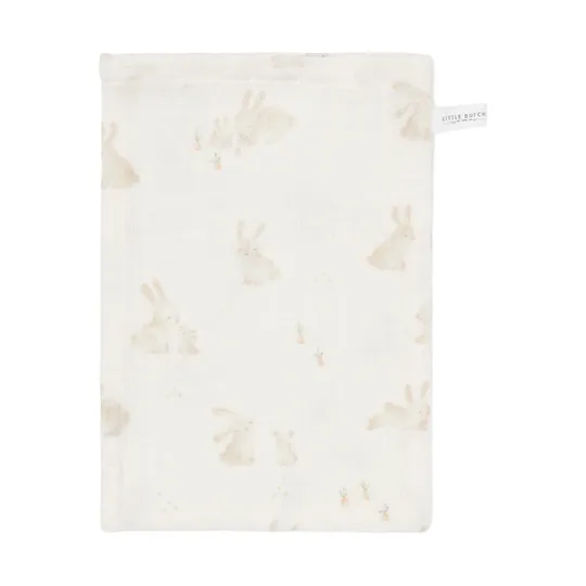 Little Dutch Washand Hydrofiel Baby Bunny/Beige 2-Pack