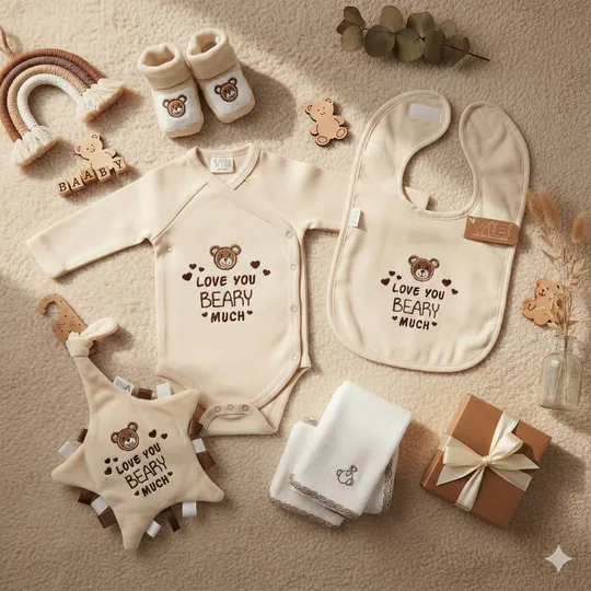 VIB Love You BEARY Much Stervorm Speendoekje - Beige