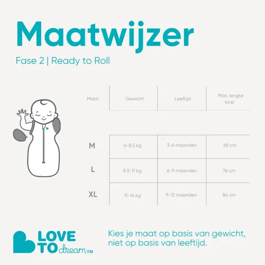 LovLove To Dream Transition Bag Fase 2 - 1.0 TOG - Maat L - White Dreamer