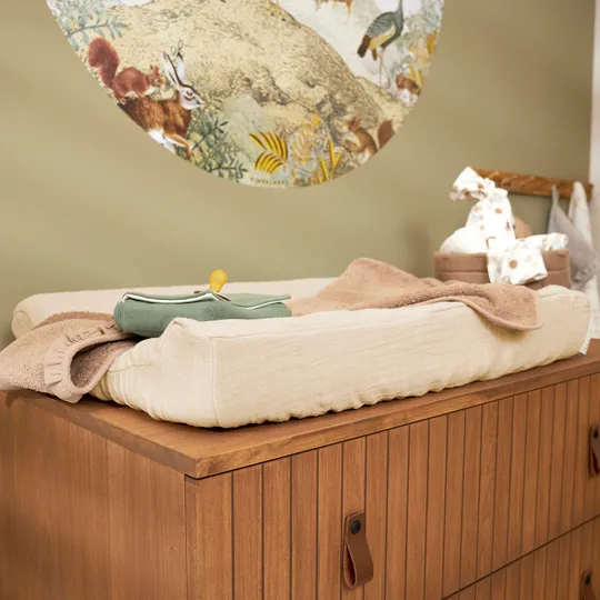 Meyco Baby Uni aankleedkussenhoes Hydrofiel pre-washed Soft Sand