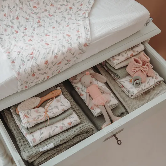 Meyco Baby Flower Washandjes - 2 Stuks - Pre-washed Hydrofiel - Multicolour