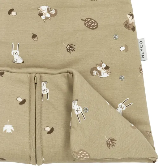 Meyco Slaapzak 4-Seizoenen Forest Animals Sand One Size 

