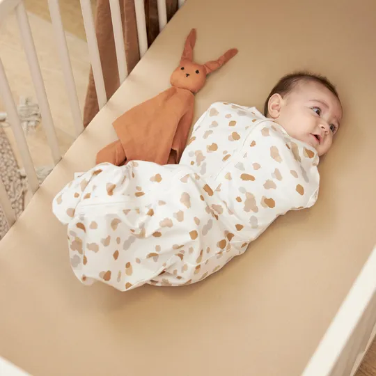 Meyco Cocoon Inbakerslaapzak Stains Sand 70 cm