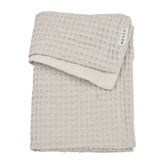 Meyco Ledikantdeken Waffle Cotton Greige 100 x 150 cm
