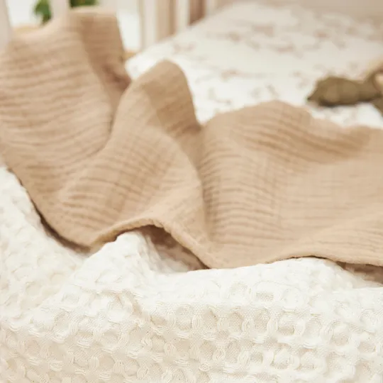 Meyco Ledikantdeken Waffle Cotton Nature 100 x 150 cm