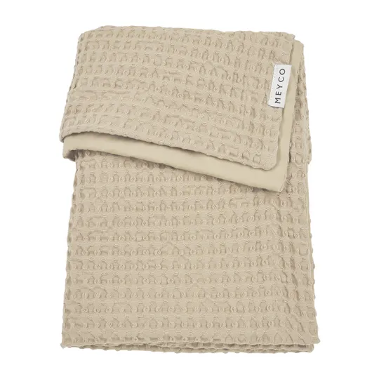 Meyco Wiegdeken Waffle Cotton Sand 75 x 100 cm