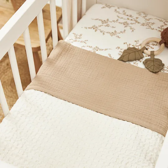 Meyco Wiegdeken Waffle Cotton Nature 75 x 100 cm