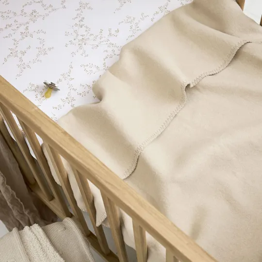 Meyco Baby Wiegdeken Geweven Uni Sand 75 x 100 cm