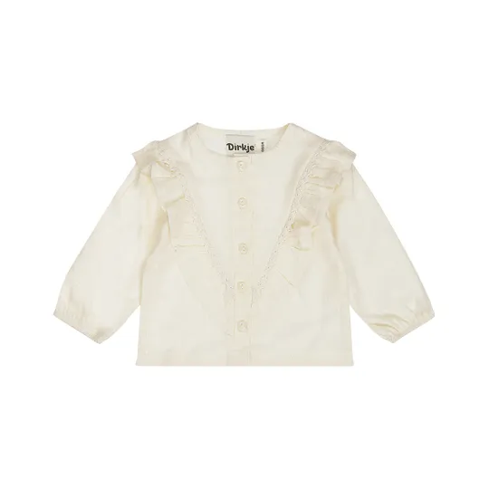 Dirkje Blouse met Lange Mouwen – Maat 68 – Off‑white