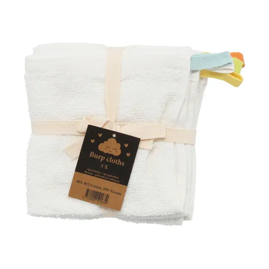 NHP Spuugdoekje - 30 x 30 cm - Wit - 5 stuks