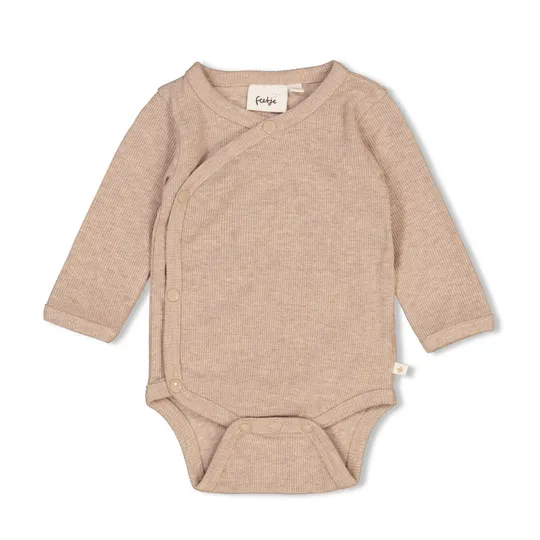 Feetje The Magic is in You Rib Wikkelromper - Taupe Melange