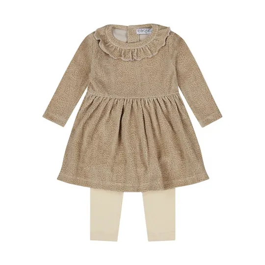 Dirkje Jurk + Legging - Beige Grey
