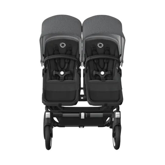 Bugaboo Donkey 5 Tweelingwagen - Black on Graphite / Grey Melange