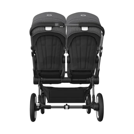 Bugaboo Donkey 5 Tweelingwagen - Black on Graphite / Grey Melange