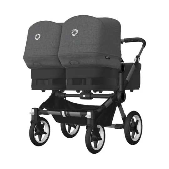 Bugaboo Donkey 5 Tweelingwagen - Black on Graphite / Grey Melange