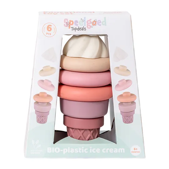 Speelgoedtopdeals Stapeltoren Ijs  - Bioplastic/Natuurrubber