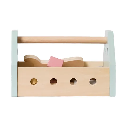 Phoohi Houten Gereedschapskist - 14 delig - Pastelkleur