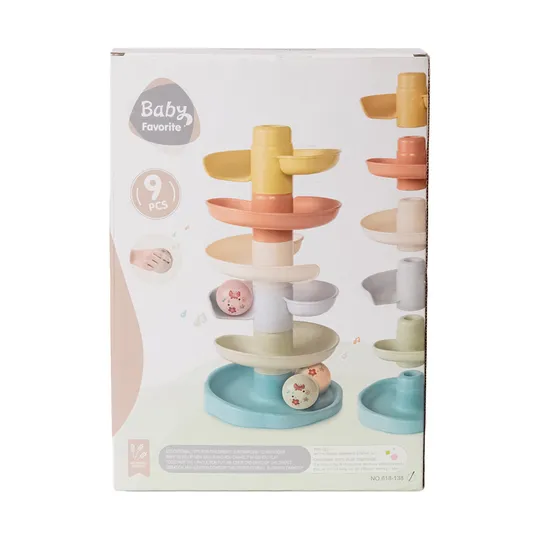 Baby Favorite Spiraaltoren 5 Delen 3 Muziekballen - Bioplastic
