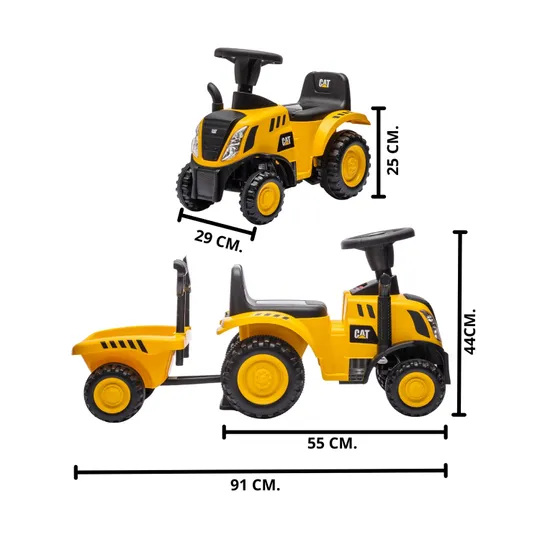 Puck loopauto tractor + aanhanger CAT