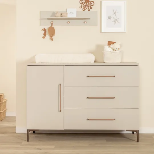 TWF Commode XL 3 Laden 1 Deur Salerno Metaal