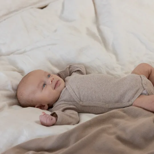 Feetje The Magic is in You Rib Wikkelromper - Taupe Melange